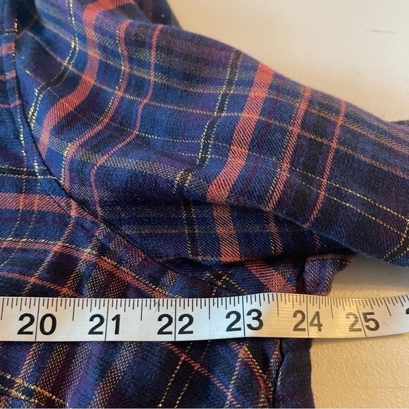 LUCKY BRAND Metallic Plaid Button Down Shirt 2XL light weight super soft - Picture 13 of 14